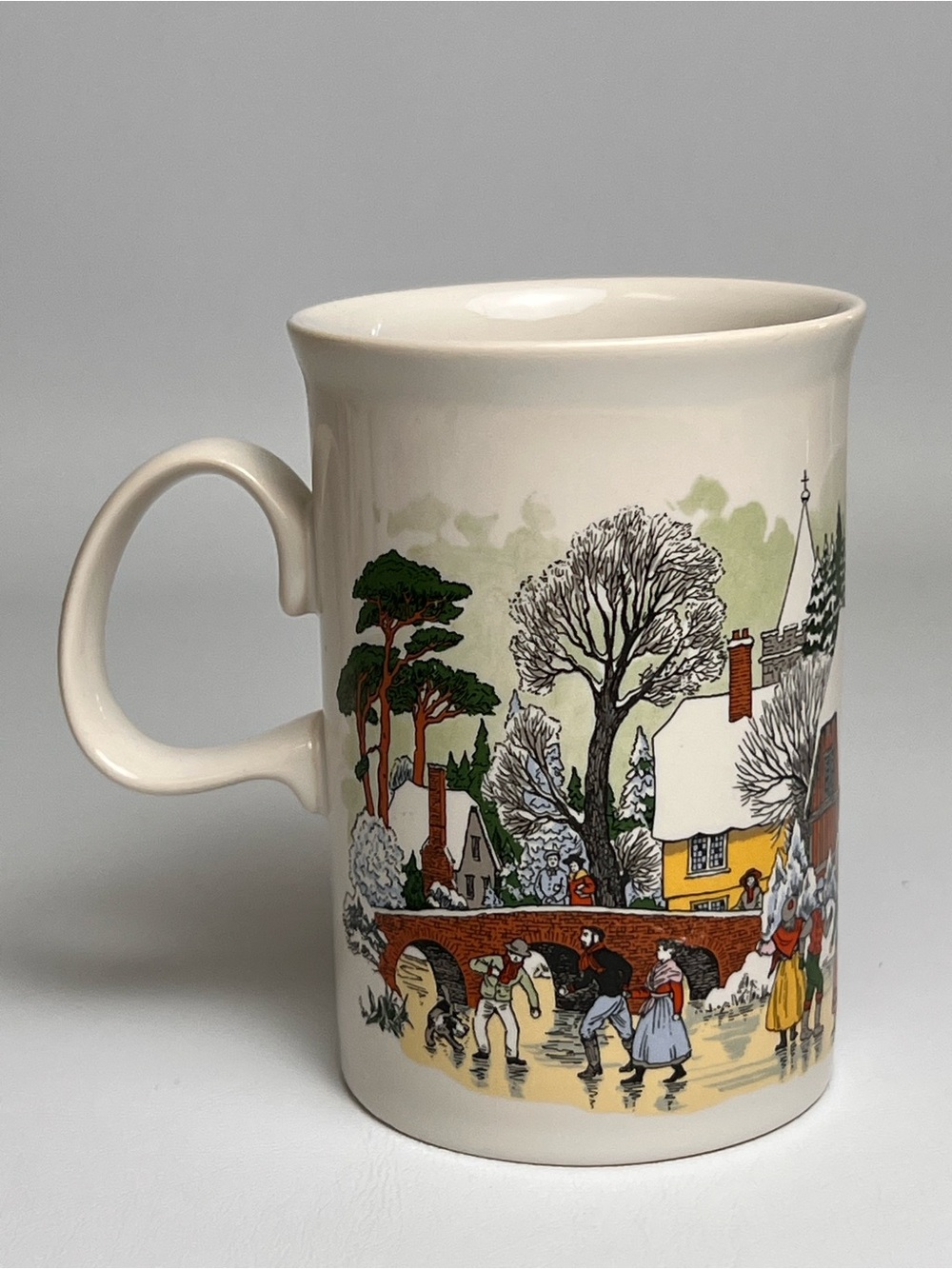Dunoon Ceramics Mug Ice Skating Village Scotland Fine Bone China